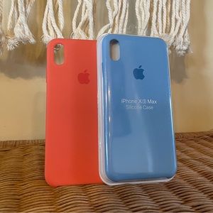 SOLD Bundle of 2 iPhone XS Max Silicone Case - Nectarine & Cornflower (NWP/NWT)